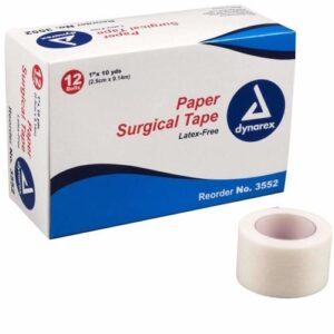 Dynarex Paper Surgical Tape 12 Rolls Box 1 25lbs Fyt Usa 859